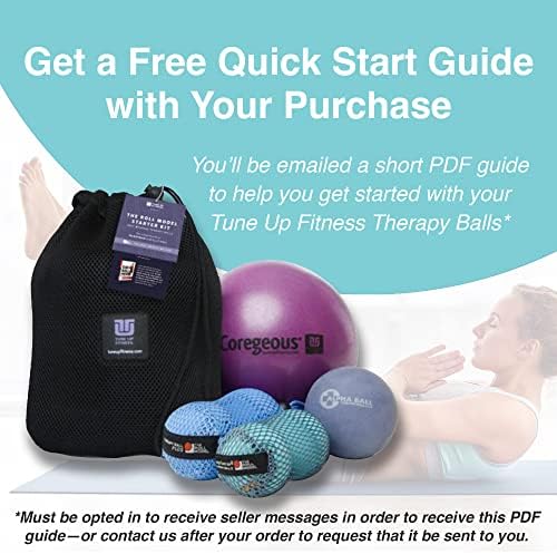 YOGA TUNE UP® Therapy Balls in Tote by Tune Up Fitness - Massage Balls for Trigger Point, Pressure Point & Myofascial Release - Use as Single or Peanut Ball for Pain Relief & Relaxation (Aqua Blue) - Image 5