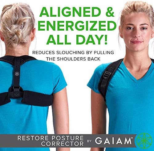 Gaiam Restore Posture Corrector for Women & Men - Back Straightener Adjustable Straps Compact Brace Support for Clavicle, Neck, Shoulder, Invisible Pain Relief - Image 6