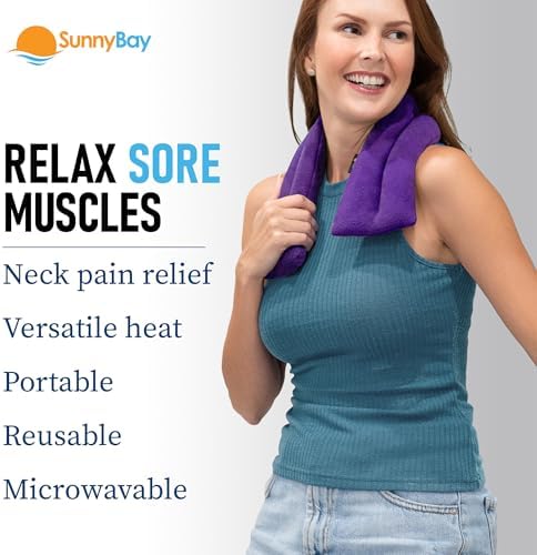 SunnyBay Lavender Heating Pad, Neck and Shoulder Wrap, 26x5 inch - Image 3