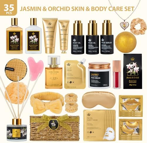 35 Pcs Gifts for Women, Orchid Spa Gifts Basket Set, Birthday, Anniversary - Image 2