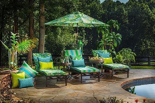 Pillow Perfect Pompeii Solid Indoor/Outdoor Floor Pillow Plush Fill, Weather and Fade Resistant, Floor - 25" x 25", Green, - Image 2