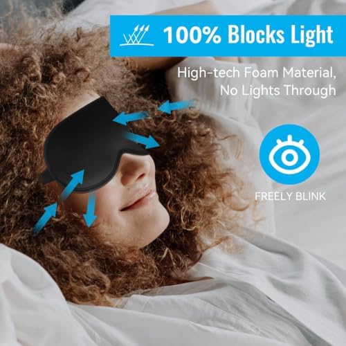 Sleep Mask for Lash Extensions, 3D Contoured Weighted Eye Cover - Image 6