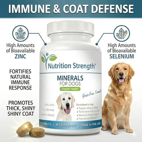 Dog Minerals & Electrolytes - Essential Raw Diet Balancer & Senior Dog Vitality Support - Calcium, Magnesium, Zinc, Iron & Selenium for Bone, Muscle & Nerve Health - 120 Tablets - Image 4