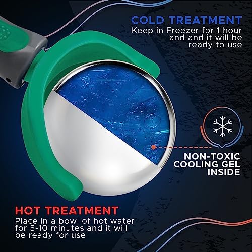 PRIME Fitness Cold Massage Roller Ball | Cold Therapy | Ice Roller Ball with Handle | cryo Stick | Relieve Muscle Pain (Green) - Image 4