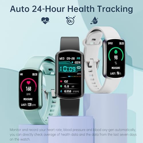 Health Fitness Tracker with 24/7 Heart Rate, Smart Watch with Blood Pressure and Blood Oxy-gen Monitor, Bulit-in 120+ Sport Mode, Sleep Tracking Waterproof Activity Tracker for Women Men - Image 3
