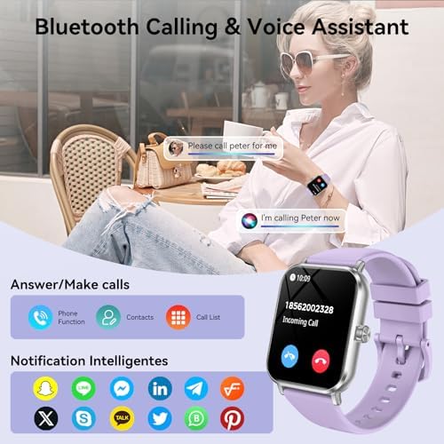 Smart Watch for Men Women, 1.83" HD Touch Screen Smartwatch with Bluetooth Call, 5 ATM Waterproof, 130+ Sport Modes Fitness Tracker Heart Rate Sleep Monitor Pedometer, Compatible with Android iPhone - Image 4