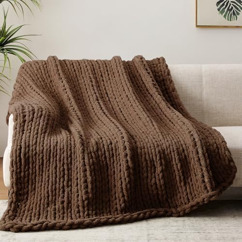 Negwoo Chunky Knit Throw Blanket, Knitted Throw Chenille Yarn, 50"*60" - Image 5