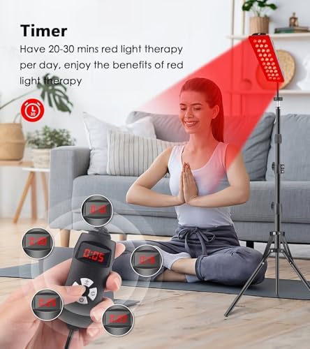 Red Light Therapy Lamp, Infrared Light Therapy with Stand - 660nm Redlight and 850nm Near Infrared Light Device for Body Pain Relief Skin Care - Image 5