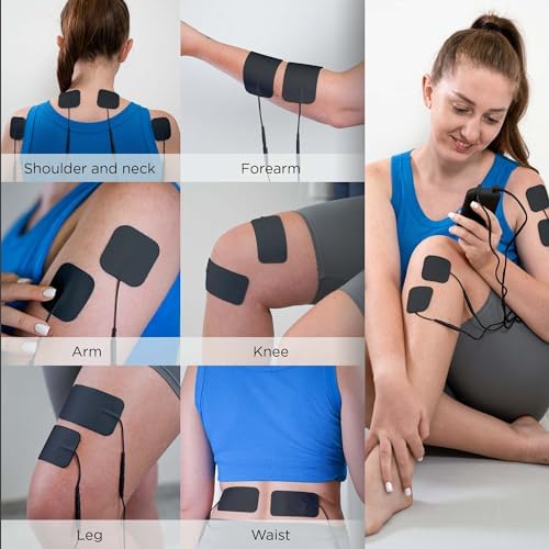 4 in 1 - D.I.Y & Tens Unit & EMS & Massage Muscle Stimulator, Dual Channel TENS Units Therapy Machine for Pain Relief, FDA Cleared Rechargeable Electronic Pulse Massager,with 12pcs Electrode Pads - Image 6