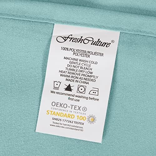 FreshCulture Twin XL Flat Sheet - Hotel Quality Twin XL Flat Sheet Only - Brushed Microfiber Top Sheet - Ultra Soft & Breathable - Wrinkle-Free - Easy Care - Single Flat Sheet (Twin XL, Spa Blue) - Image 7