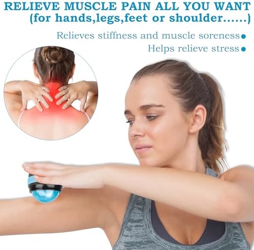 Coolrunner Massage Ball, 2-Pack Handheld Manual Roller Massager, Blue+Pink - Image 5