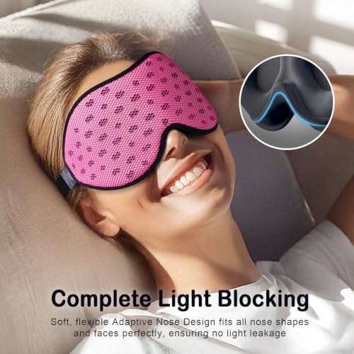 LitBear Breathable Sleep Mask, 3D Eye Mask Sleep for Side Sleeper Women Men - Image 4
