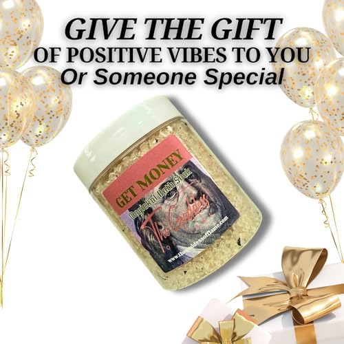 Get Money Bath Salts – Dead Sea Salt Bath Soak for Abundance, Confidence, Spiritual Cleansing & Ritual Use 12oz - Image 5