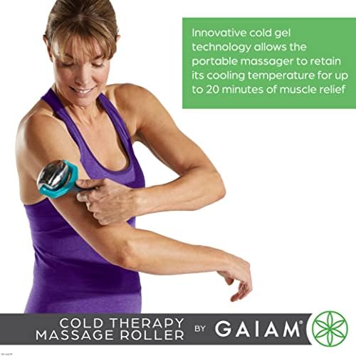 Gaiam Restore Cold Therapy Massage Roller - Easy-Glide Ball Roller with Sure-Grip Handle - Muscle Massage Tool to Help with Sore Muscles, Neck, and Back Pain - Compact and Lightweight, (Pack of 12) - Image 4