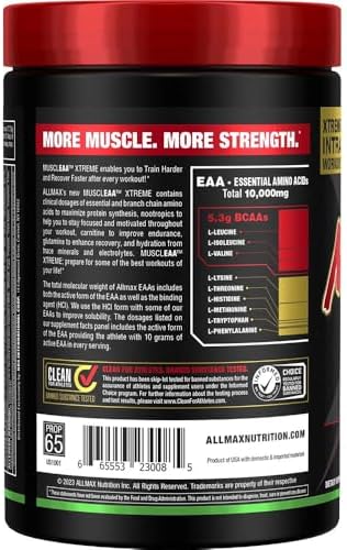 ALLMAX MUSCLEAA Xtreme EAA Powder, Lime Margarita, 532 g, 30 Servings - Image 3