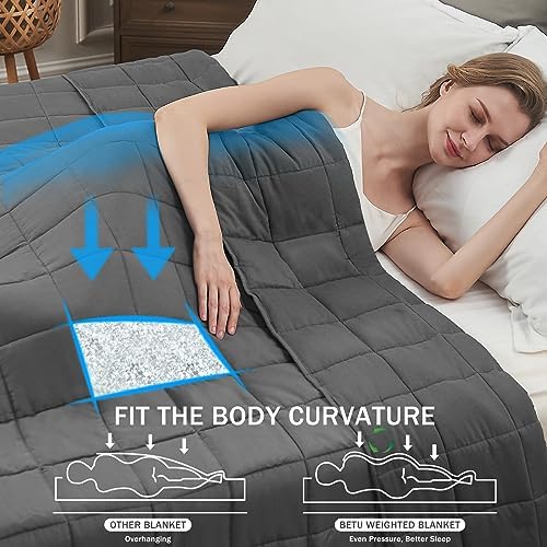Weighted Blanket for Adults 17lbs, 60"x80", Queen Size Cooling Heavy Throw Blanket for 160-180lbs, Microfiber Soft Big Blankets Weighted Comforter, Grey - Image 3