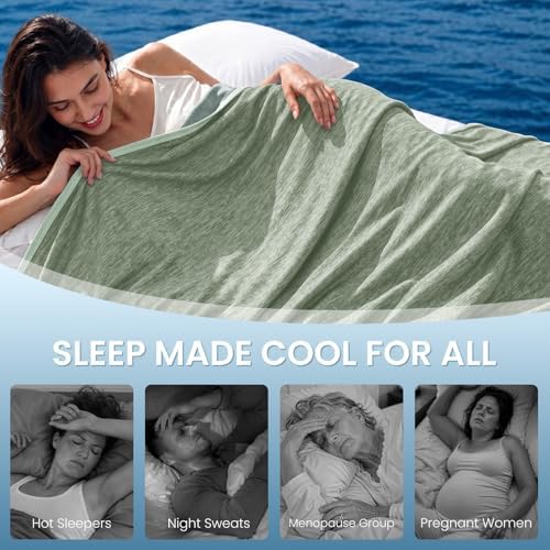 Topcee Cooling Blanket for Night Sweats Absorbs Heat to Keep Adults, Children Cool on Warm Nights, Q-Max 0.5 Cooling Blankets for Hot Sleepers, Ultra-Cool Lightweight Sofa Throw Blanket (50"x70") - Image 4