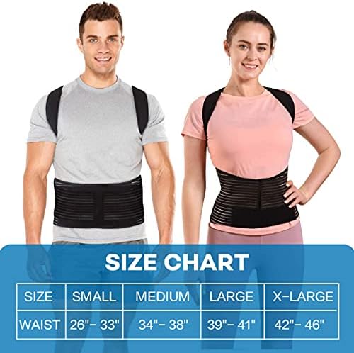 SICHEER Posture Corrector Back Brace for Women & Men, X-Large, Waist 42-46" - Image 2