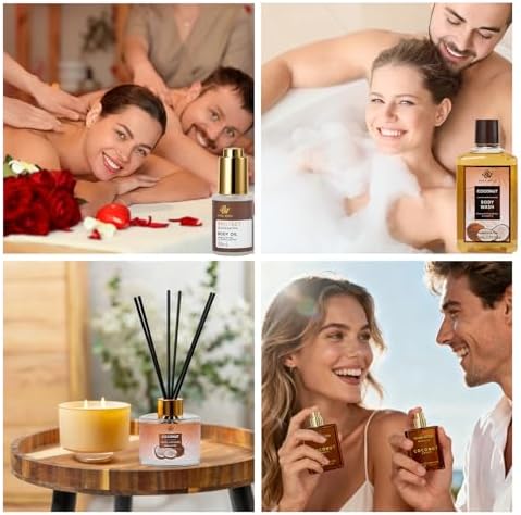 35 Pcs Coconut Vanilla Spa Gift Basket for Women & Men, Face Skin Care Set - Image 6