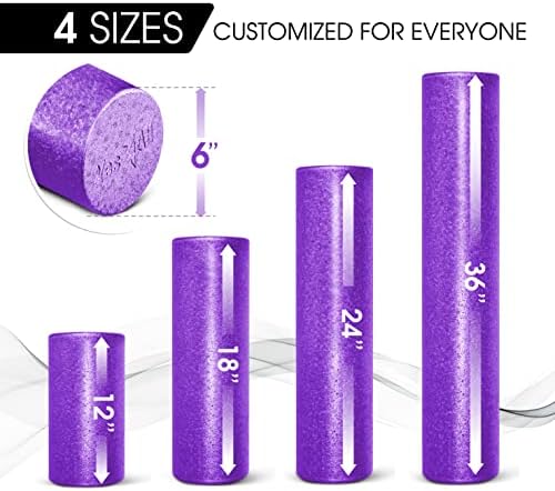 Yes4All High-Density EPP Round Back Roller Foam, Exercise Foam Roller for Yoga, & Pilates, Multiple Sizes and Colours, Purple - 24 inches - Image 6