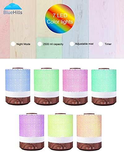 BlueHills 2500 ML Premium XL Essential Oil Diffuser Décor Cover Dark Wood - Image 6