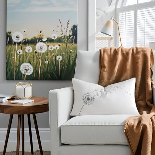 Sanmetex Dandelion Throw Lumbar Pillow Cover 12x20 Inch - Image 6