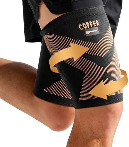 Copper-Infused Thigh Compression Sleeves 1 Pair Upgrade Medical-Grade by SOLOEVER