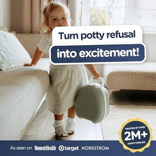 My Carry Potty - Grey Pastel Travel Potty, Award-Winning Portable Toddler Toilet Seat for Kids to Take Everywhere - Image 3