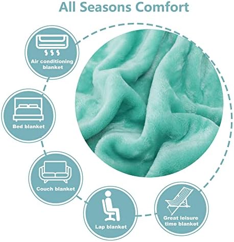 NANPIPER Fleece Blankets Super Soft Flannel Fuzzy Blanket for Bed Couch Luxury Cozy Plush Microfiber Blanket-Twin Size Lake Blue - Image 5