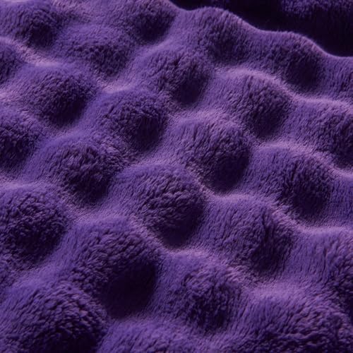 NEWCOSPLAY 3D Bubble Flannel Throw Blanket for Couch Purple, 60"×80" - Image 6