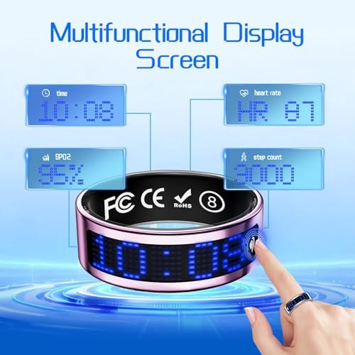 Smart Ring Fitness & Health Tracker with Display Screen for Men Women - Image 4