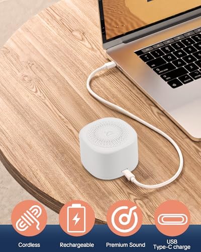 Travel White Noise Sound Machine 20 Sounds, Portable Sound Machine for Adults Sleep, Mini Sleep Aid with Adjustable Volume, 3 Timers, Colorful Night Light, Rechargeable for Baby, Home, Registry Gift - Image 6