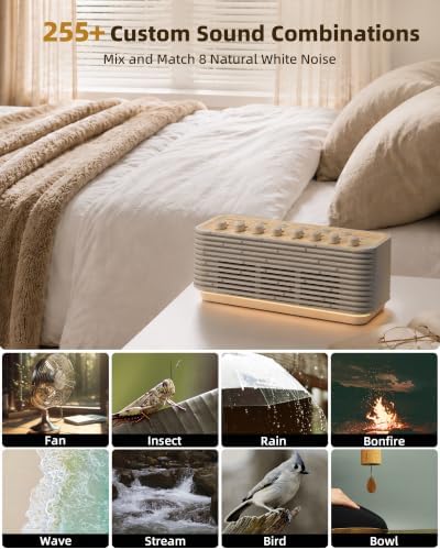 Sound Machine for Sleep, 255+ Natural White Noise Sound Combinations - Image 2