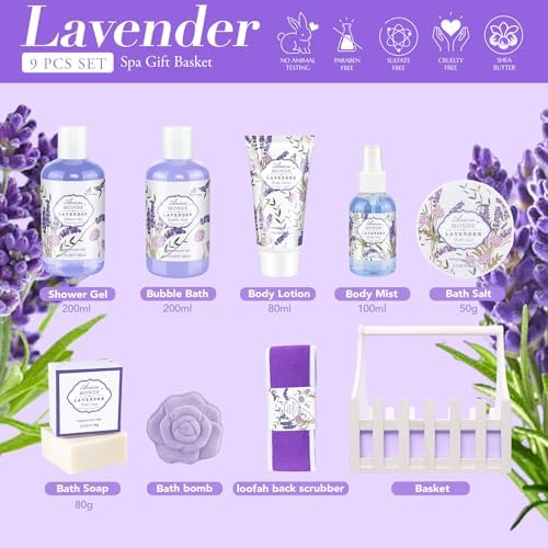 Gift Baskets for Women, Lavender Gift Sets for Women Self Care - Image 2