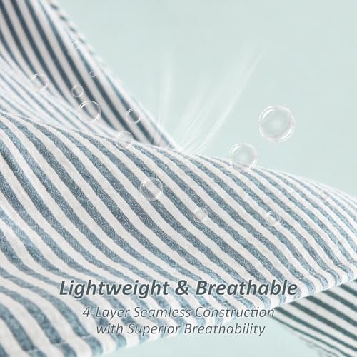EMME Cotton Muslin Blanket Couch 4-Layer Breathable Gauze Soft Lightweight Bed Blankets Adults Teal King (108" x 90") - Image 2