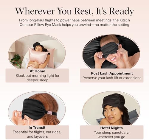 Kitsch Weighted Satin Sleep Mask | Eye Masks for Sleep - (4.1oz/116g) - Image 6