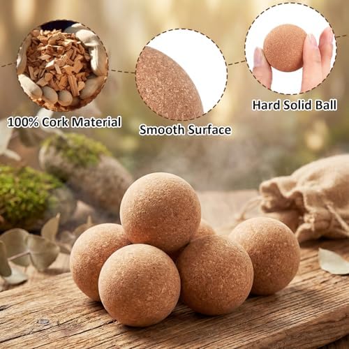 Novabright 100 Pack Cork Massage Ball 1.4 Inch Mini Myofascial Release Pressure Point Ball Lightweight Portable Deep Muscle Tissue Release Tool Acupressure Balls for Muscle Pain Relief, Yoga, Travel - Image 3