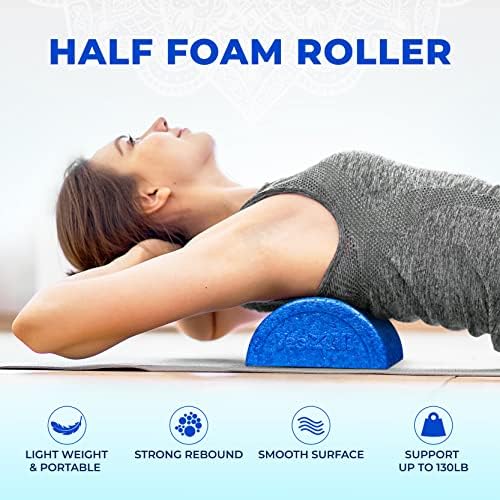 Yes4All High-Density EPP Half Round Back Roller Foam, Exercise Foam Roller for Yoga, Pilates & Stretching - 12, 18, 24, 36 inch - Image 3
