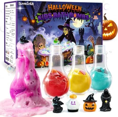 Halloween Bath Bombs Potion Kits for Kids with Toys Inside 4 Pcs Boo Basket by Unknown
