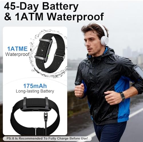 Smart Bracelet Fitness Trackers for Men Women, Smart Watch 24/7 Heart Rate Sleep Stress HRV Monitor, 170+ Sports Modes, 2 Bands, Free APP - Image 3