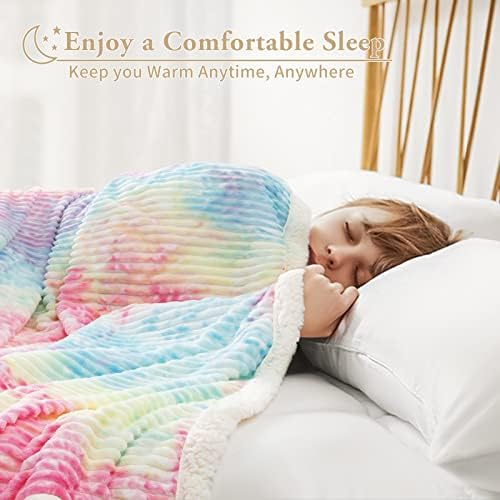 LBRO2M Sherpa Fleece Bed Blanket Super Soft Plush Warm Throw Twin 65"X90" - Image 6