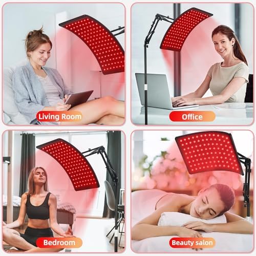 Viconor Red Light Therapy for Face and Body, Red Infrared Light Therapy Lamp with Stand Led 660nm & 850nm Infrared Light Device for Body - Image 4