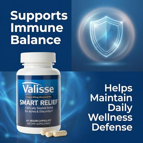Valisse Smart Relief Pea 600mg - Multi-Pathway Support Formula, Immune Balance, Calm Mind & Body, Joint Comfort & Mobility Support - 60 Capsules - Image 3