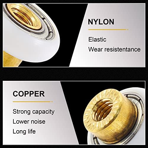4Pcs Shower Door Roller Runners, 3/4 Inch, 19mm x 5mm - Image 4