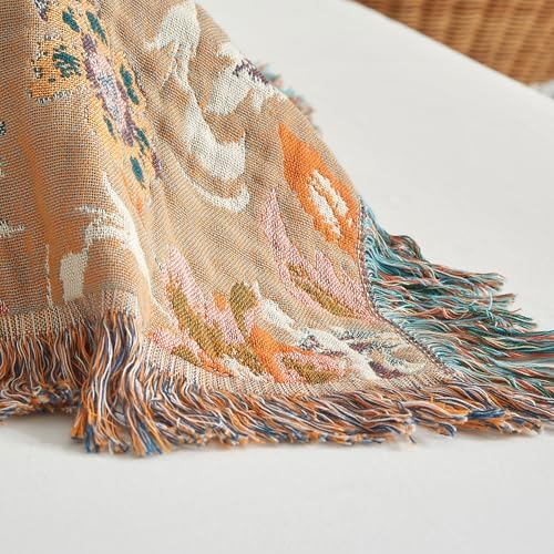 Boho Throw Blanket for Bed 80”x90”, 100% Cotton Blanket for Couch Sofa - Image 7