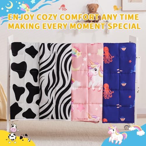 anfie Weighted Blanket (48"x72" 6lbs), Weighted Blanket Cooling Blanket for Resting,Throw Size Breathable Blanket with Premium Glass Bead(Pink Unicorn) - Image 6