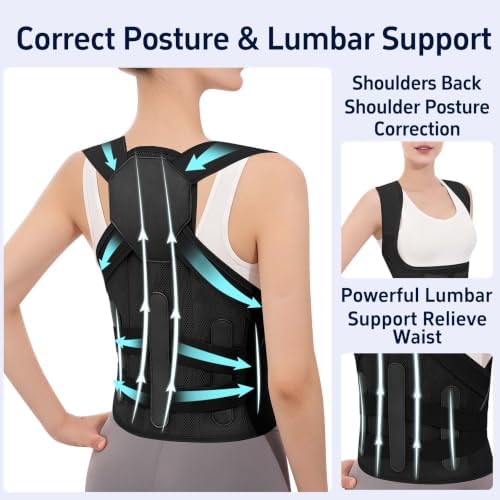 Posture Corrector for Men Women Back Brace Full Back Support Adjustable - Image 4