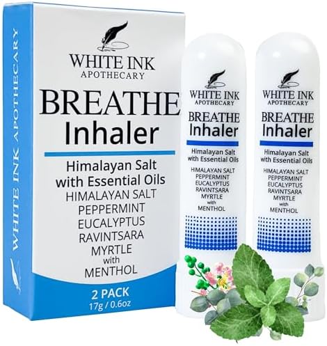 White Ink Breathe Inhaler, Essential Oil Allergy Relief, Eucalyptus, 2-Pack by Unknown