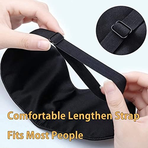 MAXFEEL 25 Momme 100% Mulberry Silk Sleep Mask For Men Women,Super Smooth Eye Cover for Sleeping With Adjustable Strap,Eye Shade Blindfold, Blocks Light,Gender-Neutral (Black) - Image 3