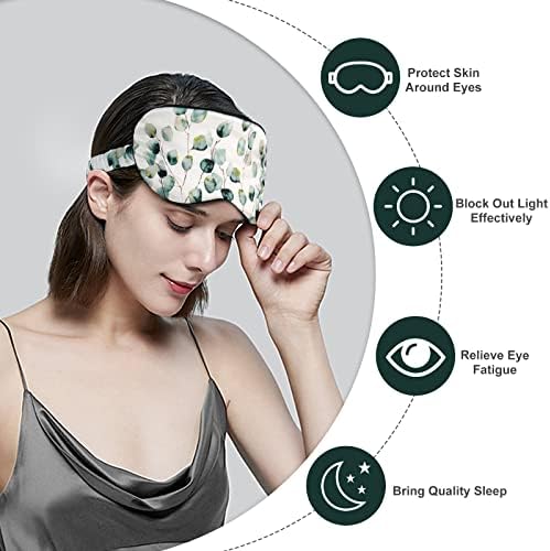 OLESILK 100% Natural Mulberry Silk Sleep Eye Mask Block Out Light, Fashion Printed Eye Mask Blindfold for Women Men Full Night Sleeping, Chic Eye Cover Eyeshade, Pattern 2 - Image 4